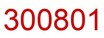 Number 300801 red image