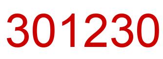 Number 301230 red image