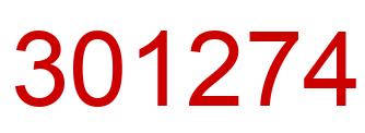 Number 301274 red image