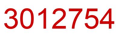 Number 3012754 red image