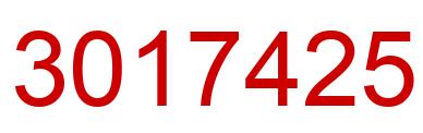 Number 3017425 red image