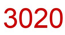 Number 3020 red image