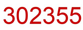 Number 302355 red image