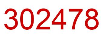 Number 302478 red image