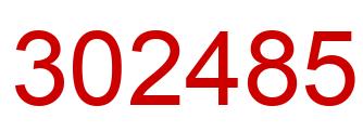 Number 302485 red image