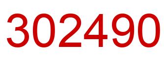 Number 302490 red image
