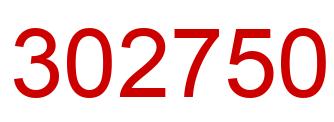 Number 302750 red image