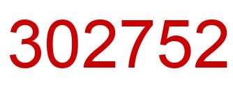 Number 302752 red image