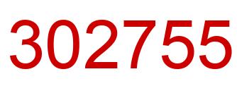 Number 302755 red image