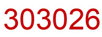 Number 303026 red image
