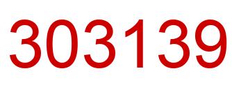 Number 303139 red image