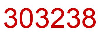 Number 303238 red image