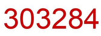 Number 303284 red image