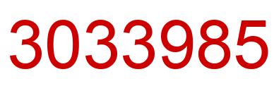 Number 3033985 red image
