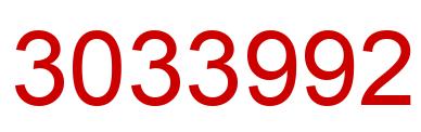 Number 3033992 red image