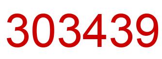 Number 303439 red image