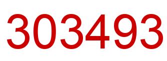 Number 303493 red image