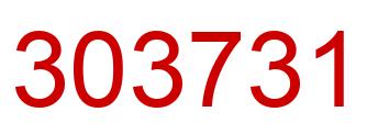 Number 303731 red image