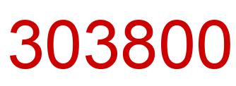 Number 303800 red image