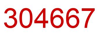 Number 304667 red image