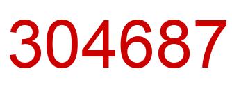 Number 304687 red image