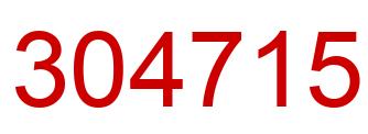 Number 304715 red image