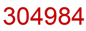 Number 304984 red image