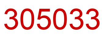 Number 305033 red image