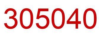Number 305040 red image