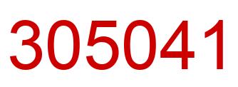 Number 305041 red image