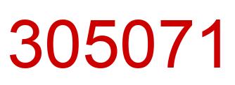 Number 305071 red image