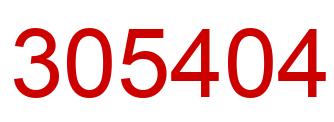 Number 305404 red image
