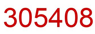 Number 305408 red image