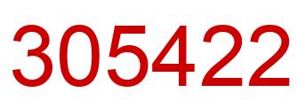 Number 305422 red image