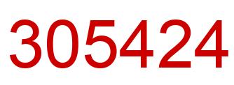 Number 305424 red image