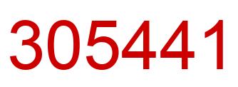 Number 305441 red image
