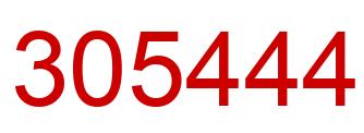 Number 305444 red image
