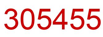Number 305455 red image