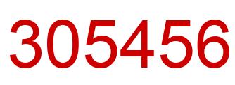 Number 305456 red image