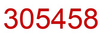Number 305458 red image