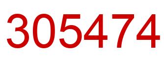 Number 305474 red image