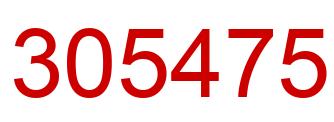 Number 305475 red image