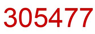 Number 305477 red image