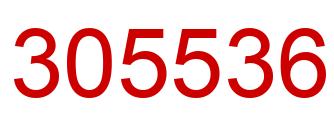 Number 305536 red image