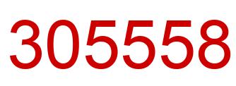 Number 305558 red image