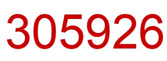 Number 305926 red image