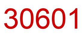 Number 30601 red image