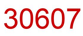 Number 30607 red image