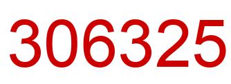 Number 306325 red image