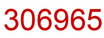 Number 306965 red image